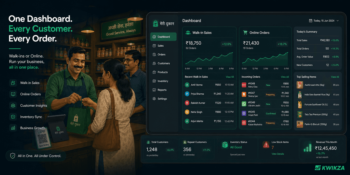 The Hybrid Store: Managing Walk-ins and Web Orders on a Single Screen